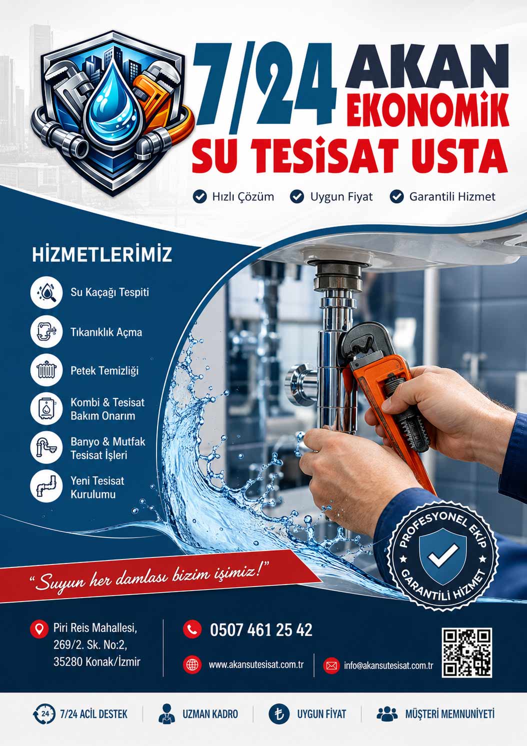 Kameralı sistemlerle detaylı tesisat kontrol hizmetleri
